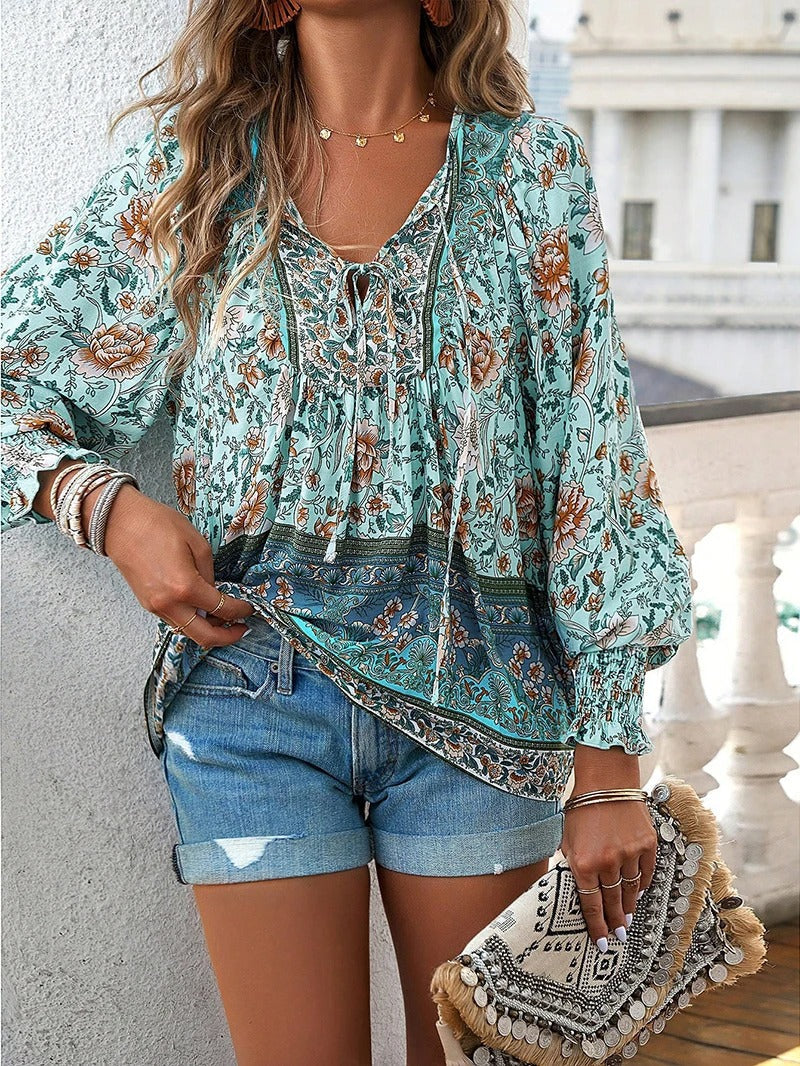 Maine™ | Comfy Boho Peasant Blouse