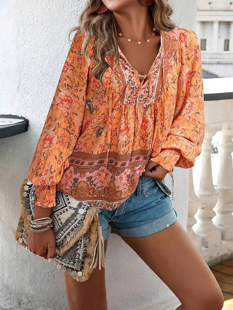 Maine™ | Comfy Boho Peasant Blouse