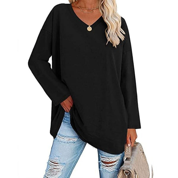 Alora™ | Women's Casual Fit V-Neck Long Sleeve Top