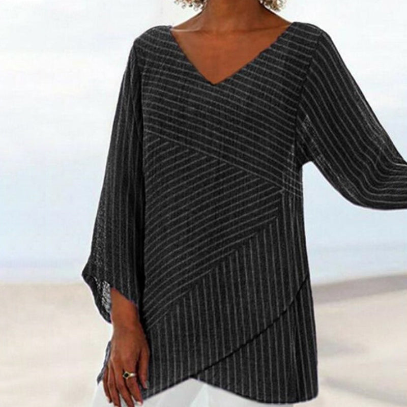 Kairi™ | Striped Long Sleeve Blouse