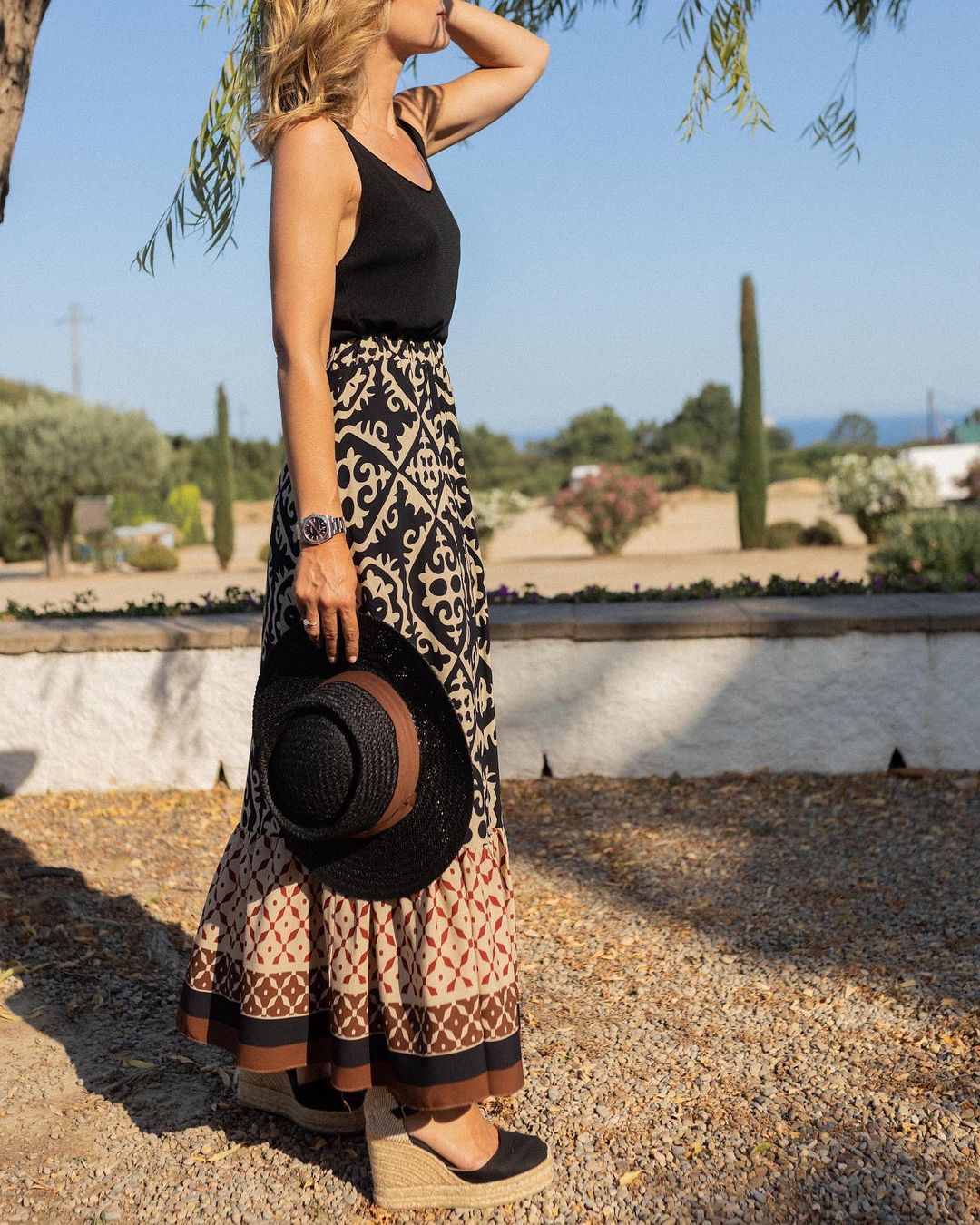 Alice™ | Boho Chic Geometric Maxi Skirt