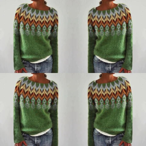 NADIE™ | Nordic Patterned Knit Sweater