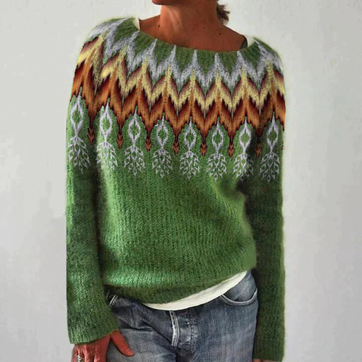 NADIE™ | Nordic Patterned Knit Sweater