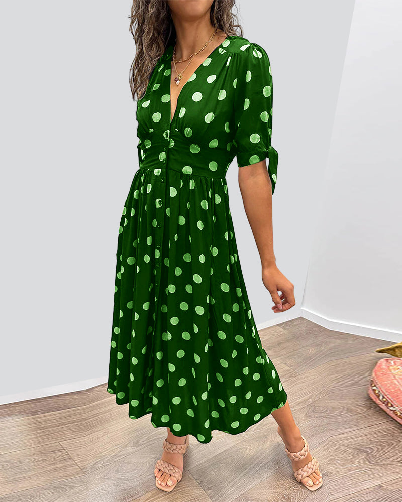 Amelia ™ | Classy Polka Dot Dress