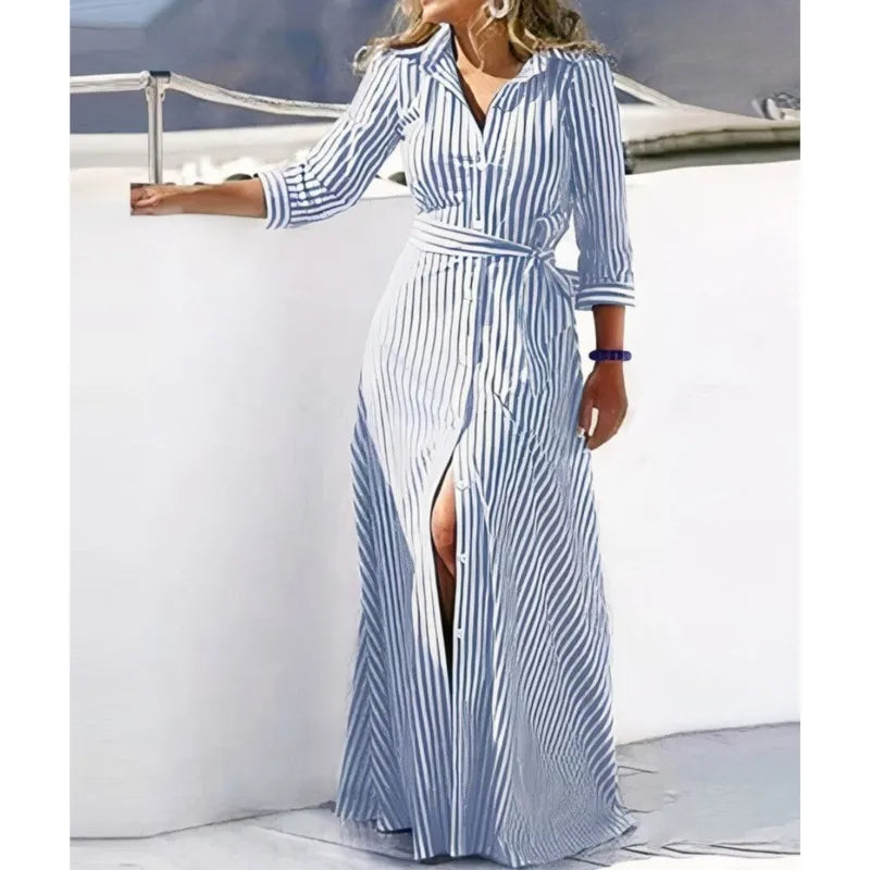 Elsie™ | Comfy Lace-Up Maxi Dress