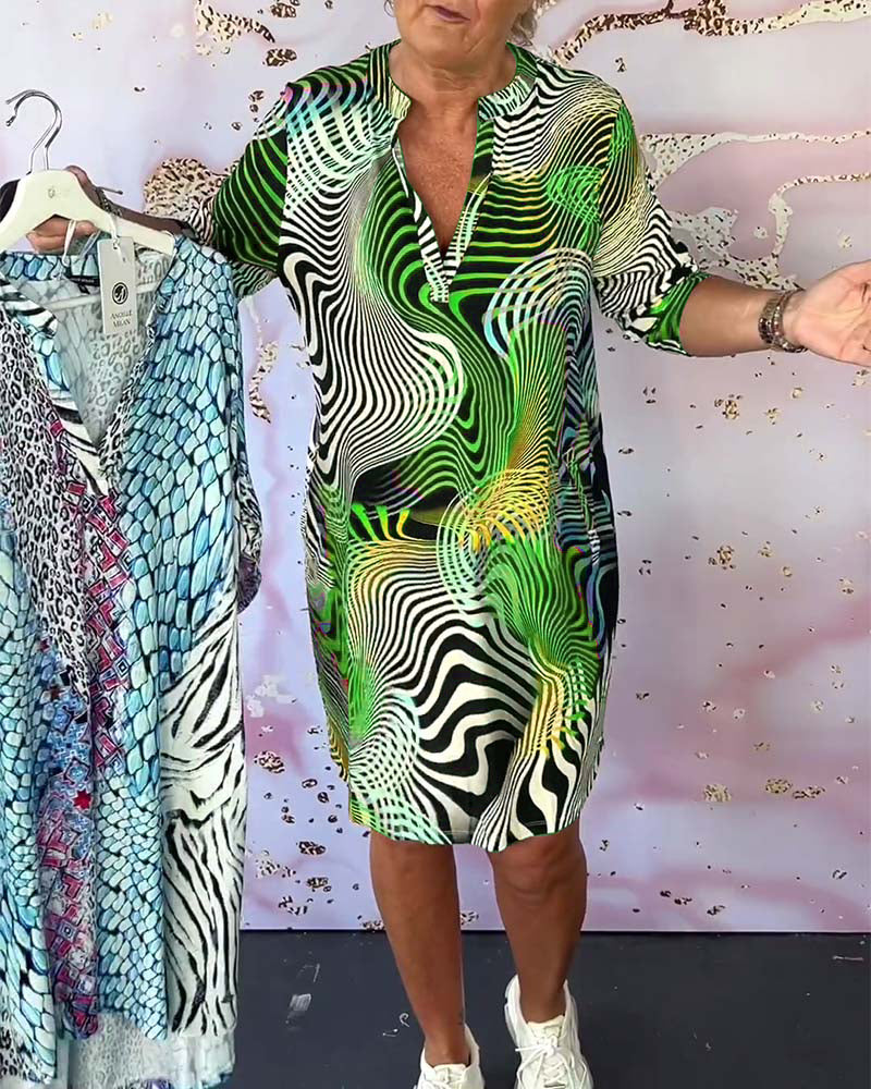 Liza™ | Classy Print Tunic Dress