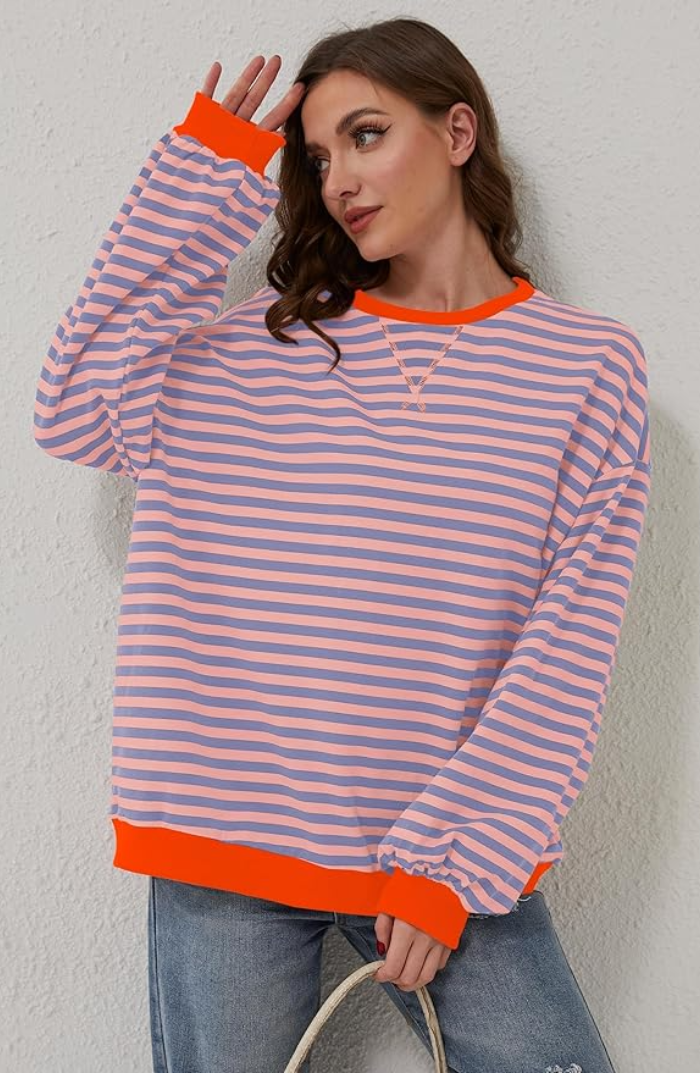 Avril™ |  Comfy Oversized Striped Sweater