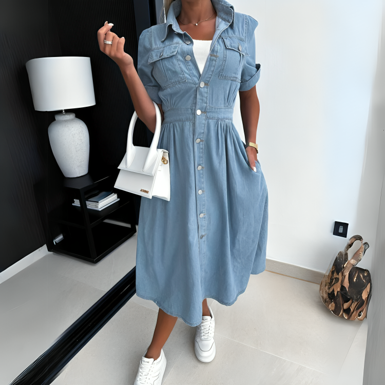 TRISH | Elegant Denim Dress