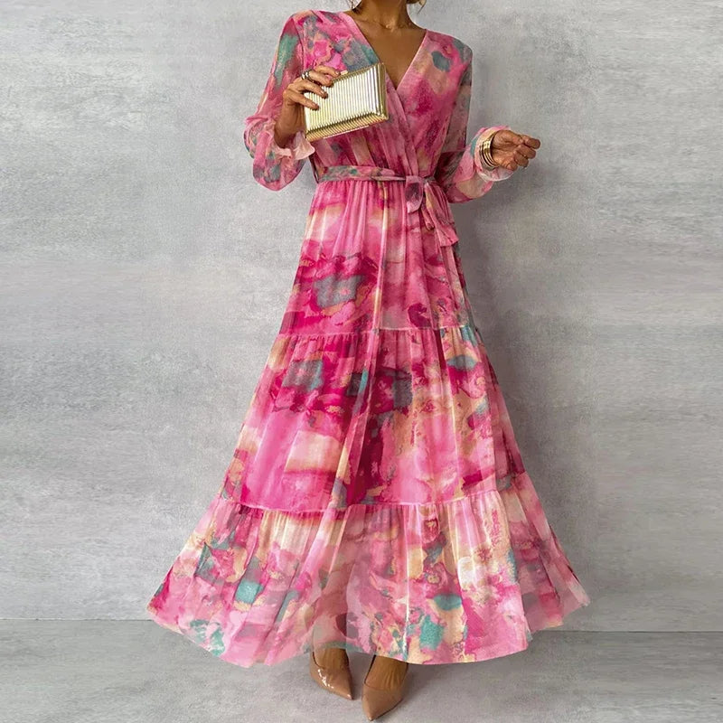 Elora™ | Floral Print Boho Maxi Dress