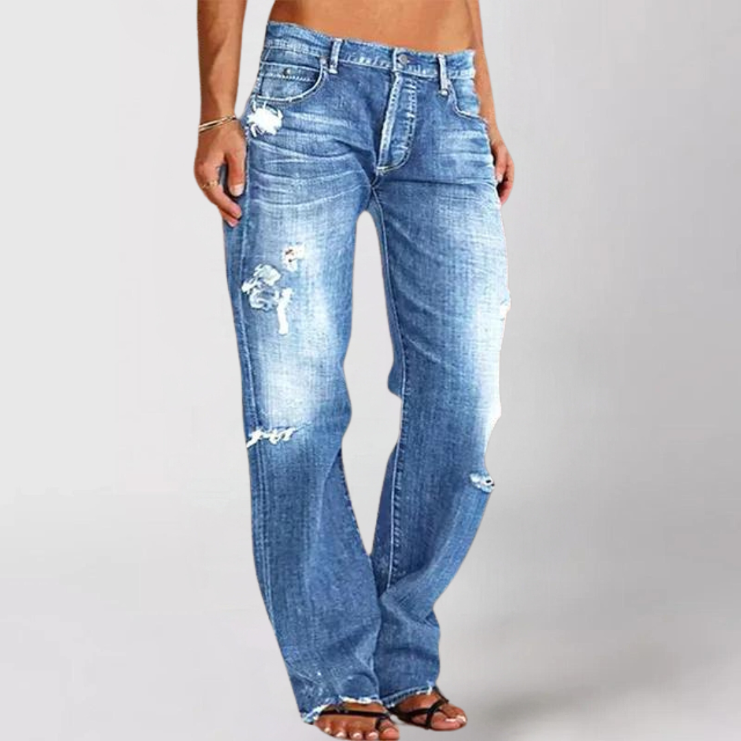 Winona™ | Distressed Wide-Leg Jeans