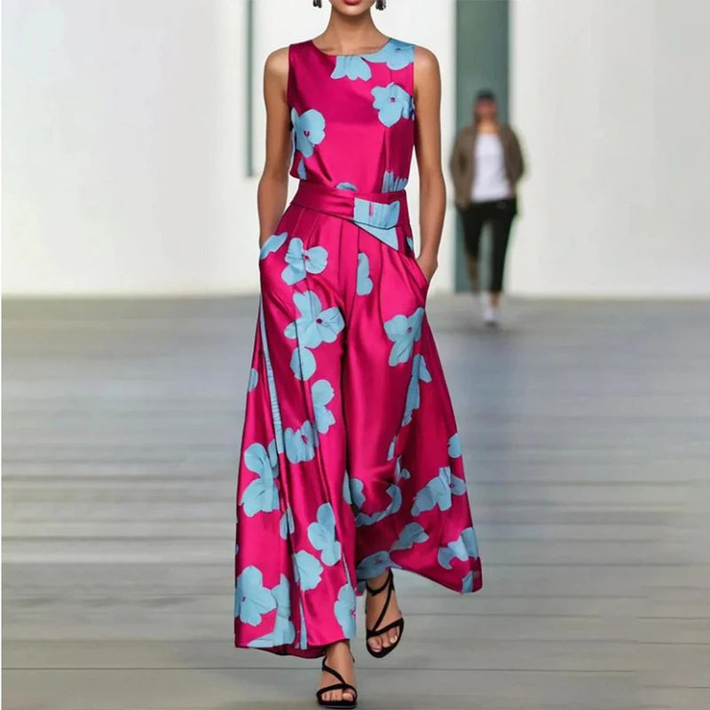 Marley™ | Sexy Floral Print Sleeveless Maxi Dress