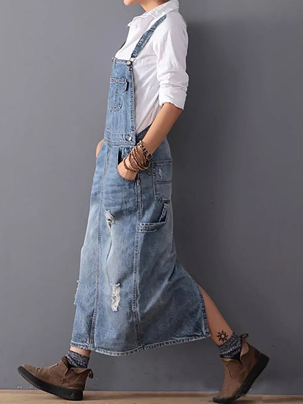 Phoebe™ | Casual Denim Overall Dress