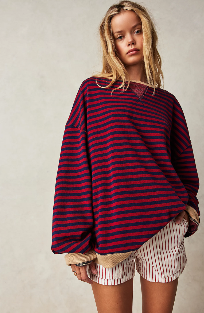 Avril™ |  Comfy Oversized Striped Sweater