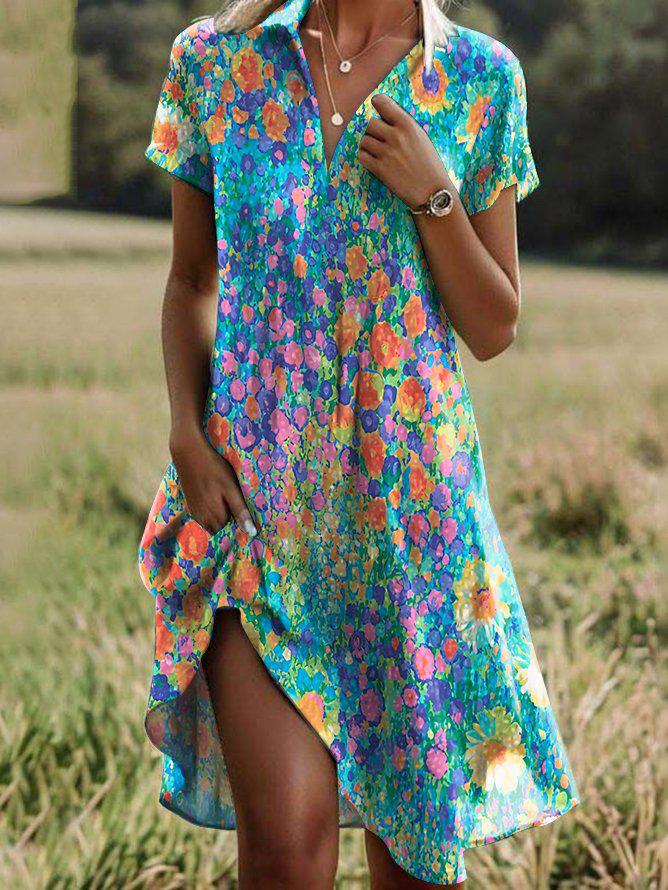 Ella™ | Vibrant Floral Print Summer Dress