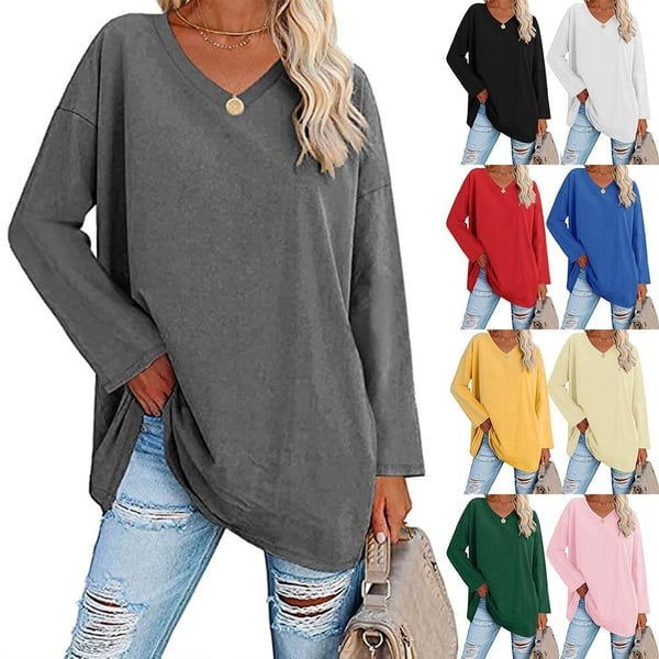 Alora™ | Women's Casual Fit V-Neck Long Sleeve Top