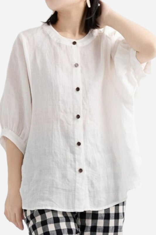 Laura™ | Comfy Button-Down Blouse