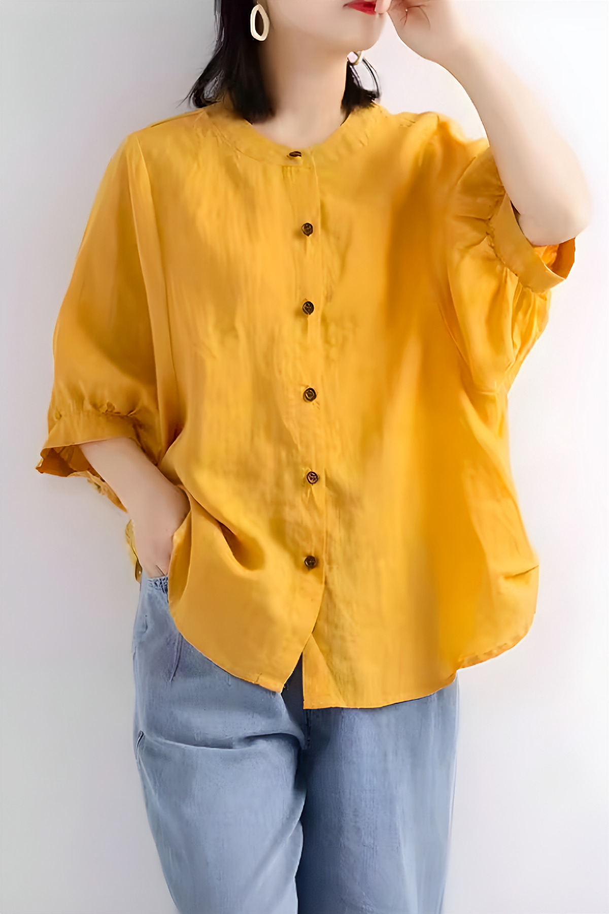 Laura™ | Comfy Button-Down Blouse