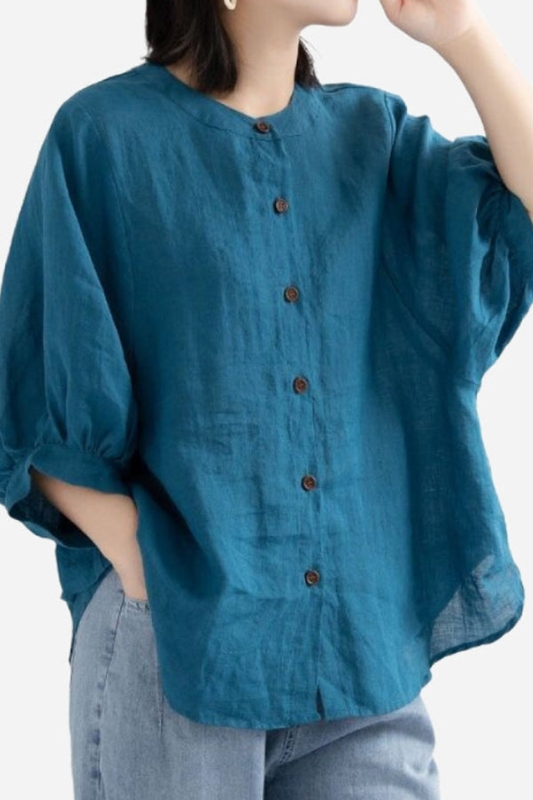 Laura™ | Comfy Button-Down Blouse