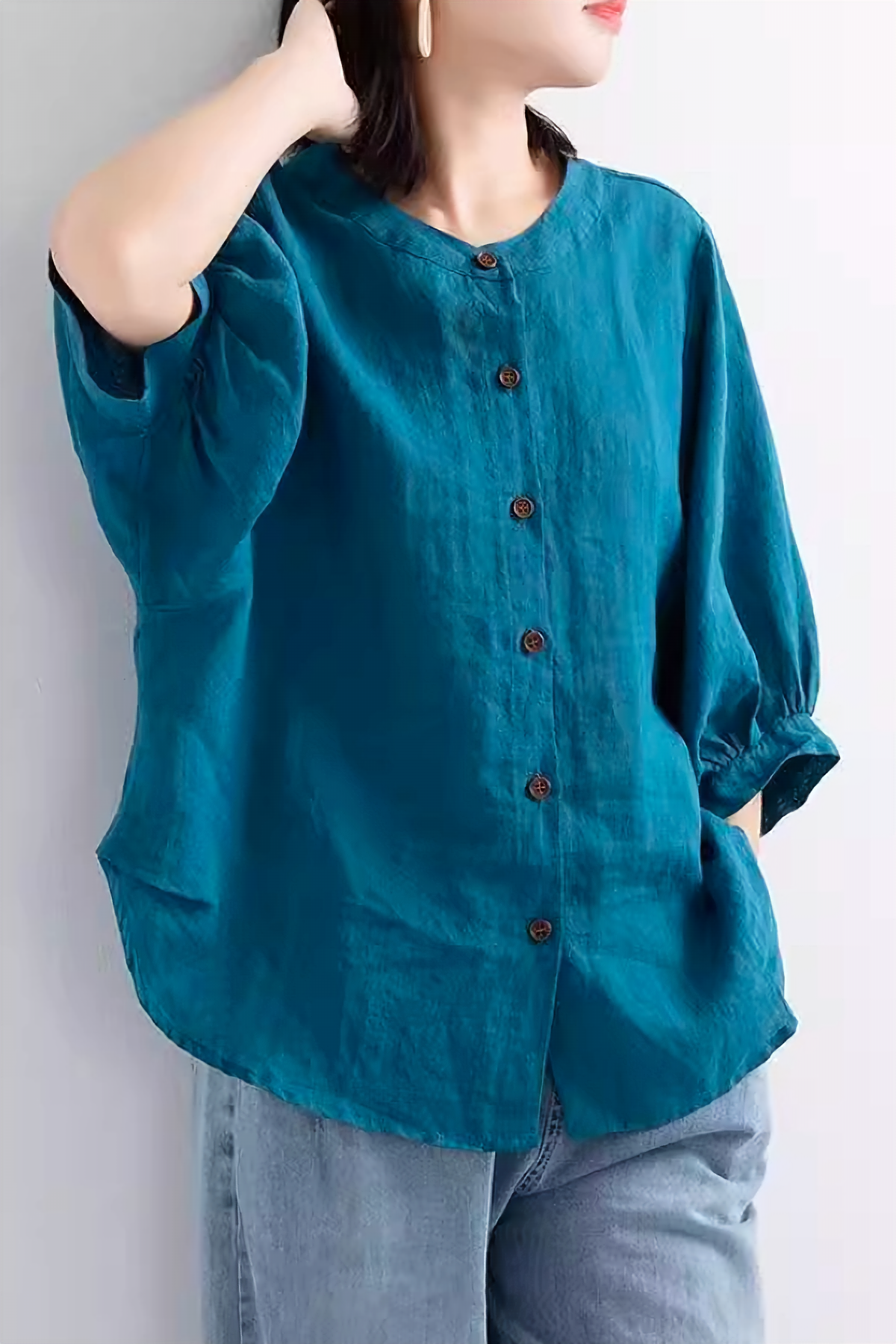 Laura™ | Comfy Button-Down Blouse