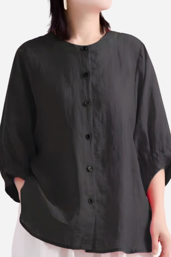 Laura™ | Comfy Button-Down Blouse