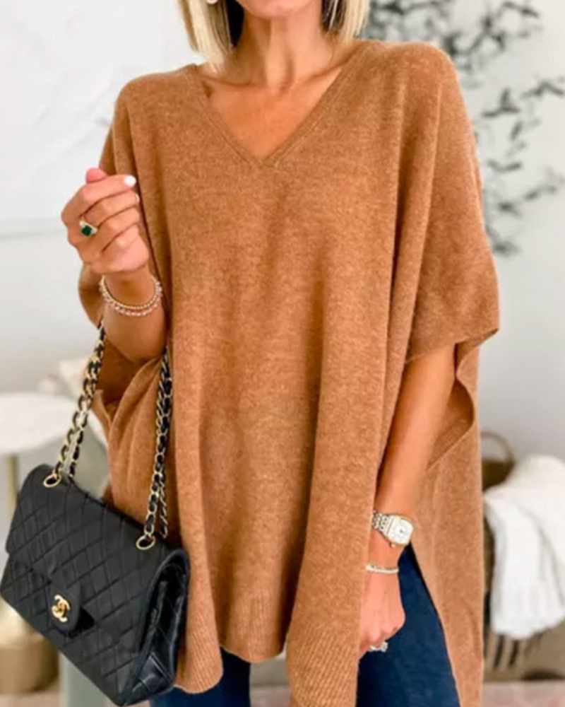 Raquel™ | Loose Poncho Sweater