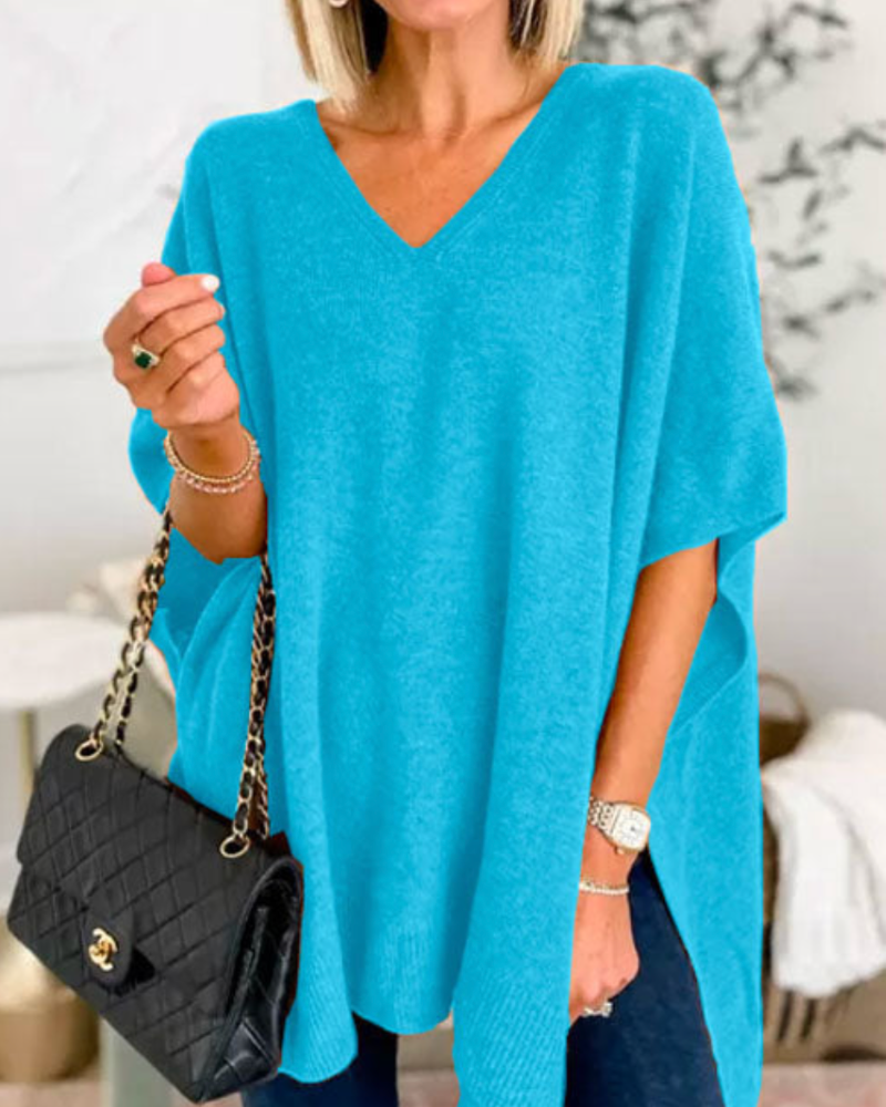 Raquel™ | Loose Poncho Sweater