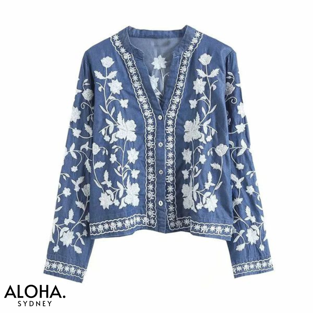 Matilda™ | Elegant Denim Cardigan