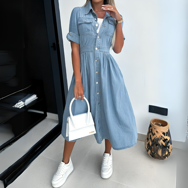 TRISH | Elegant Denim Dress