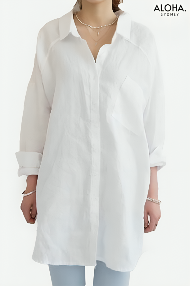 Sara™  | Oversized Linen Shirt