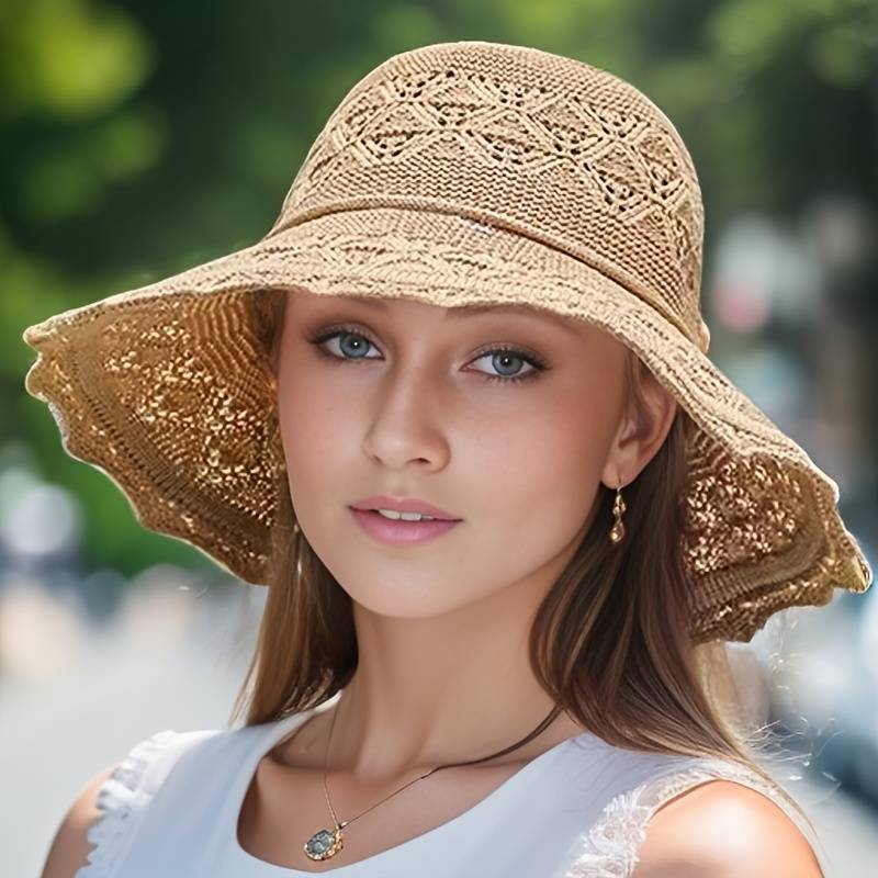 Rosana™ | Elegant Crocheted Wide-Brim Hat