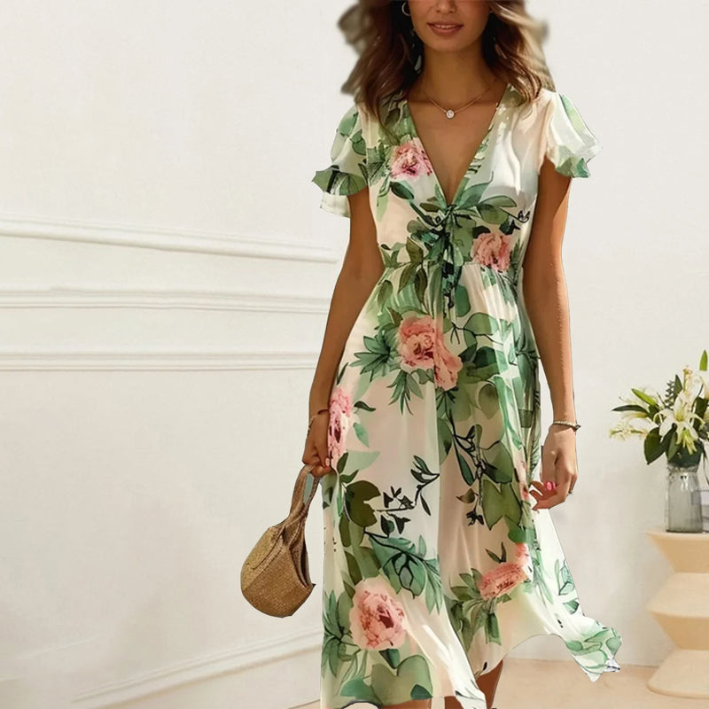 Casandra™ | Elegant Floral Dress