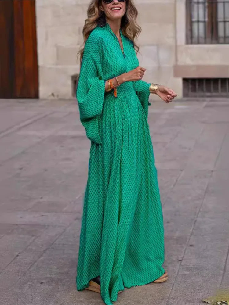 Olive™ | Vintage Boho Casual Maxi Dress