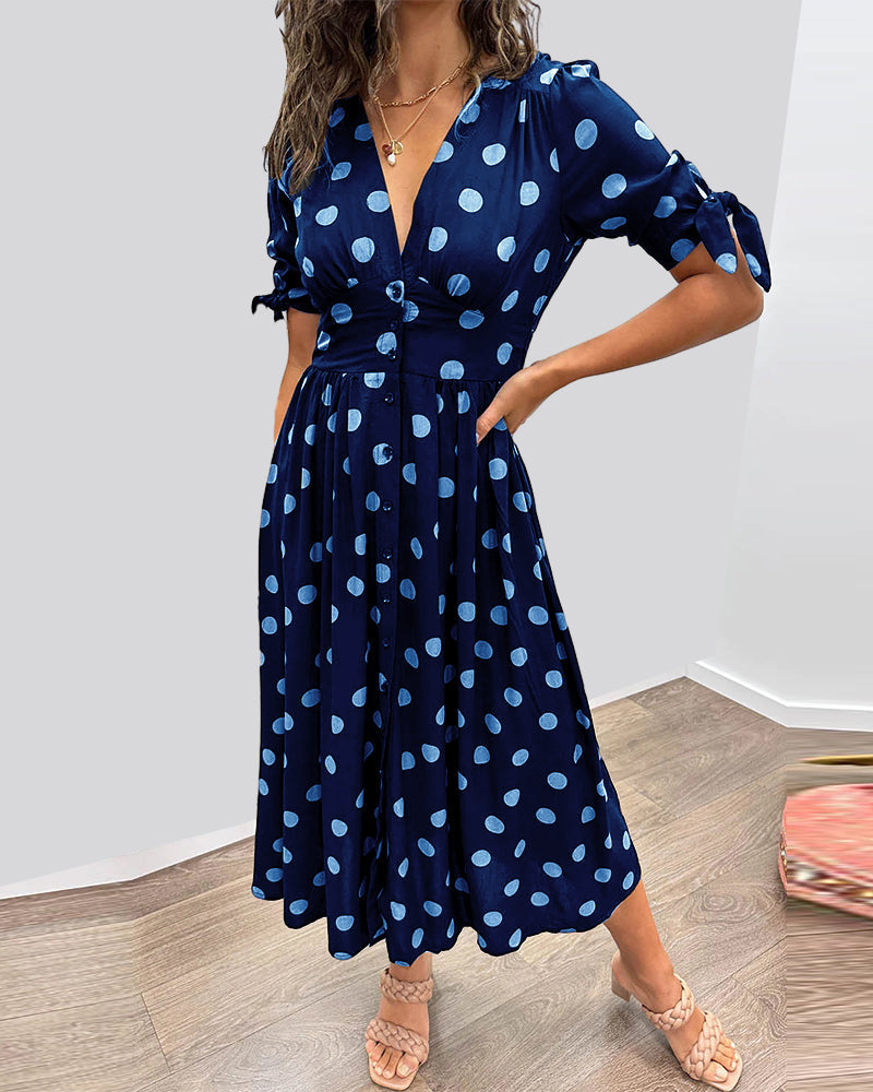 Amelia ™ | Classy Polka Dot Dress