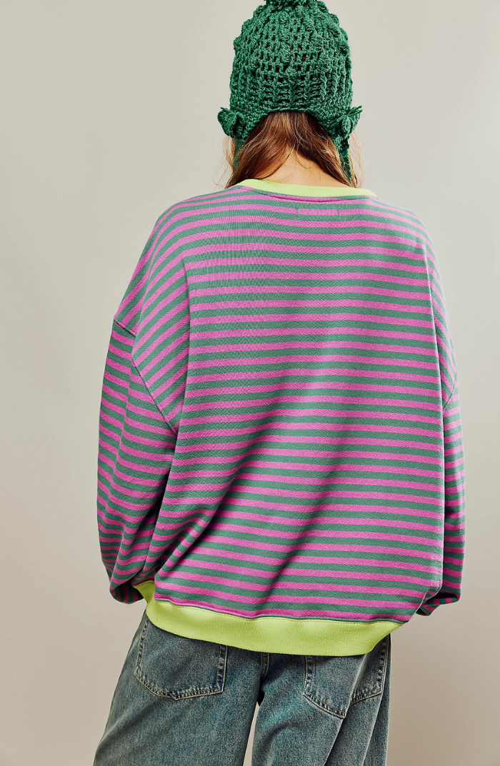 Avril™ |  Comfy Oversized Striped Sweater