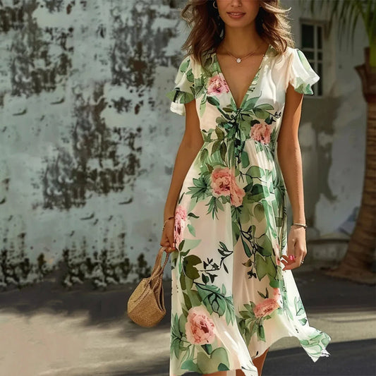 Casandra™ | Elegant Floral Dress