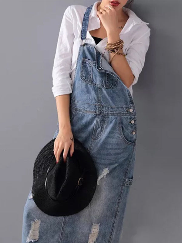 Phoebe™ | Casual Denim Overall Dress