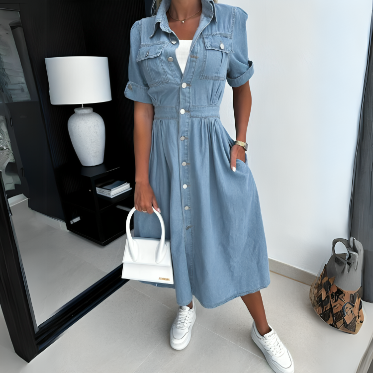 TRISH | Elegant Denim Dress