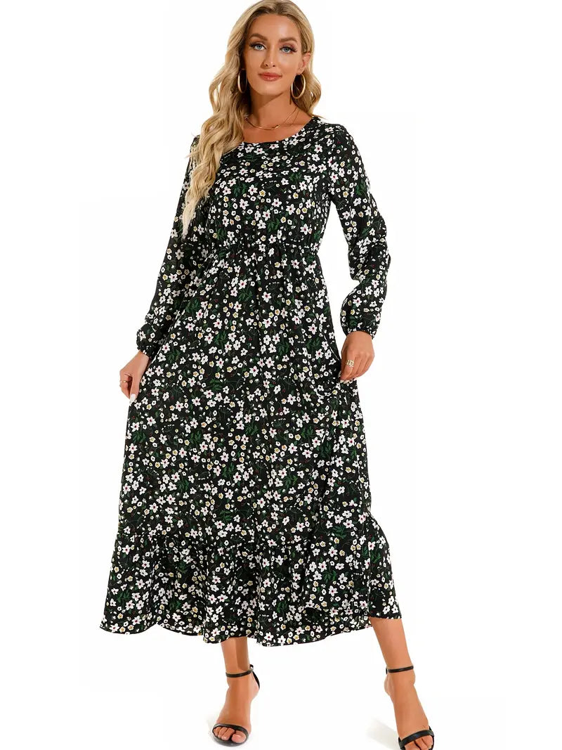 Gracie™ | Bohemian Flowing Long Dress with Ruffles