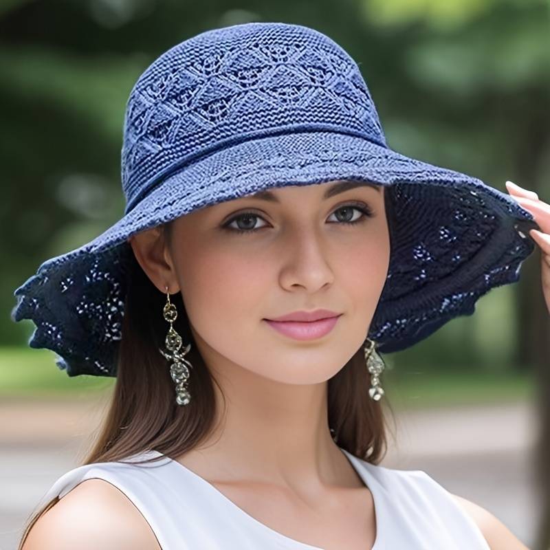 Rosana™ | Elegant Crocheted Wide-Brim Hat