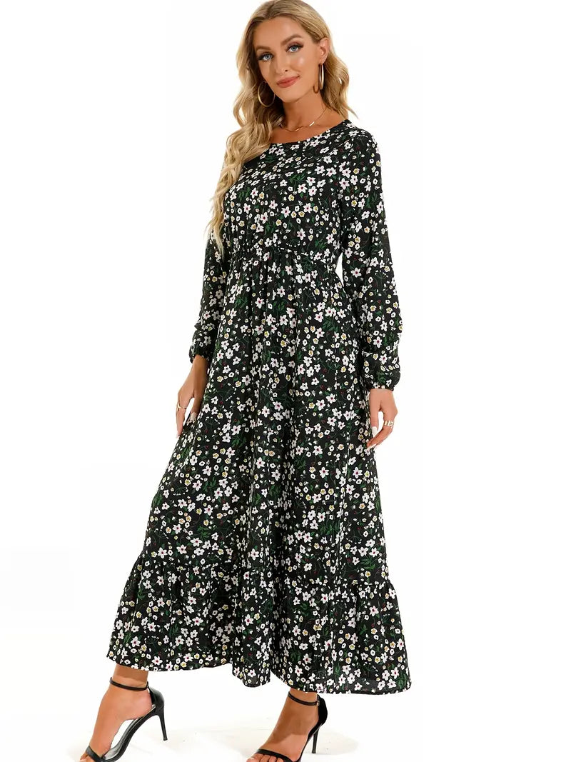 Gracie™ | Bohemian Flowing Long Dress with Ruffles