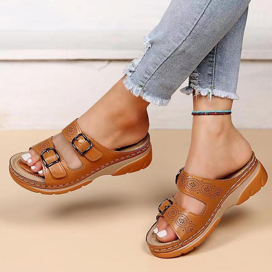 ANN™ | Orthopedic leather sandals