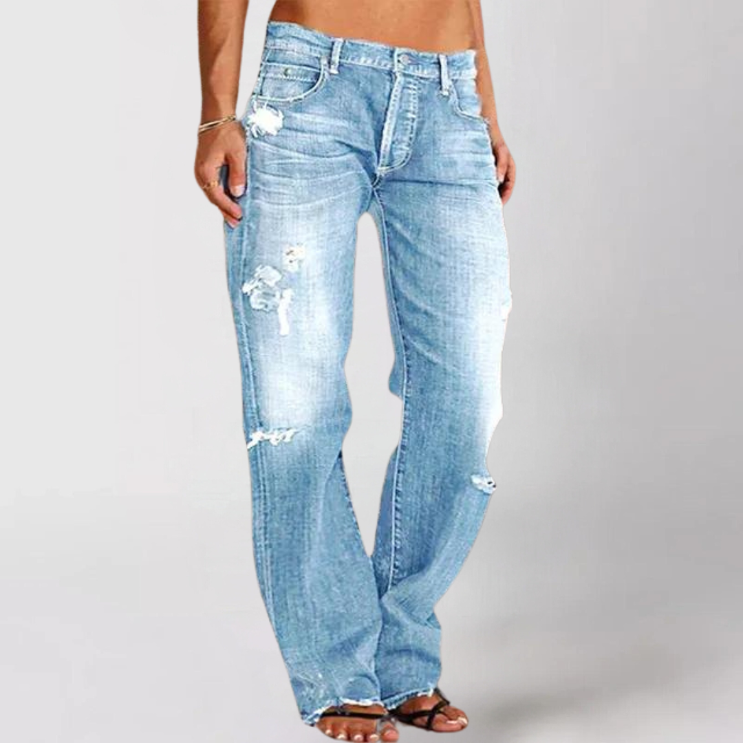 Winona™ | Distressed Wide-Leg Jeans