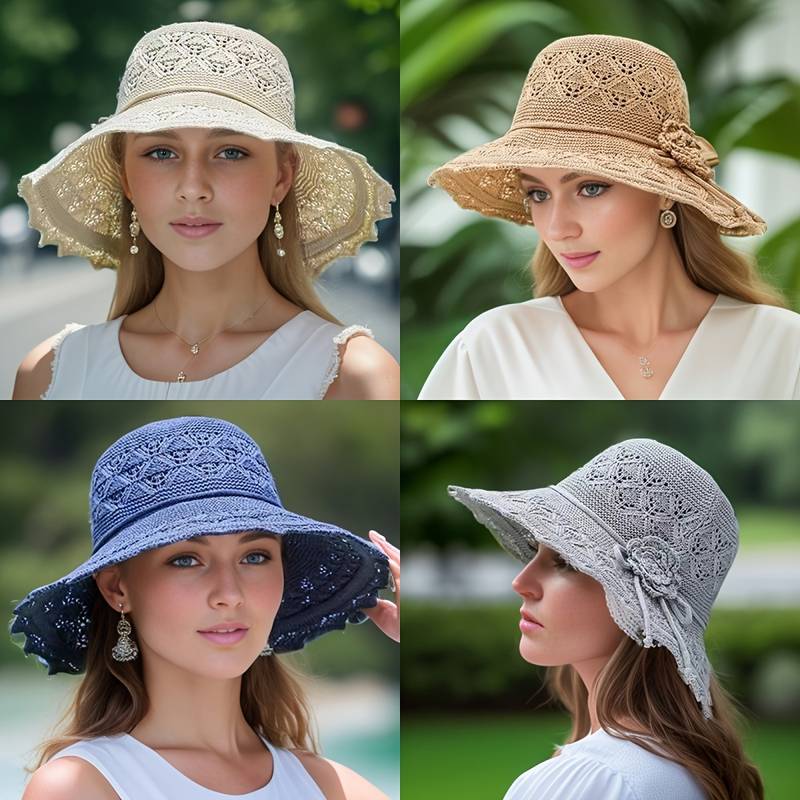 Rosana™ | Elegant Crocheted Wide-Brim Hat