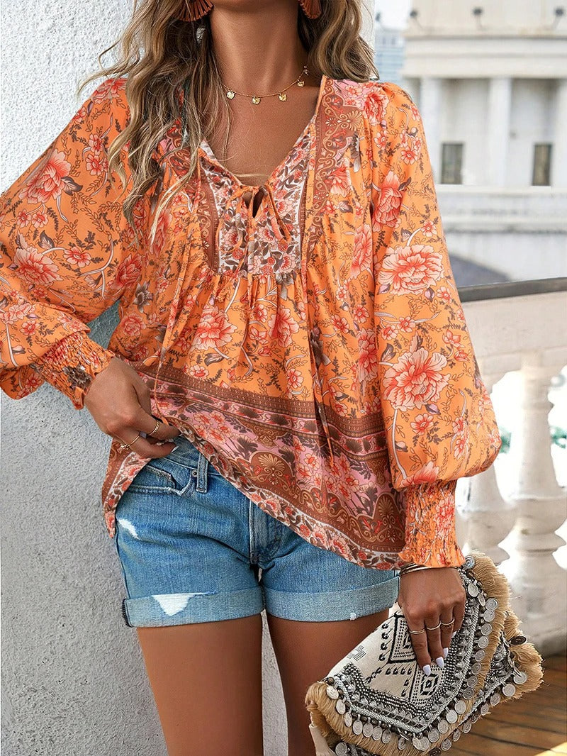 Maine™ | Comfy Boho Peasant Blouse