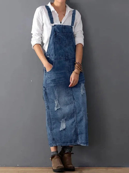 Phoebe™ | Casual Denim Overall Dress