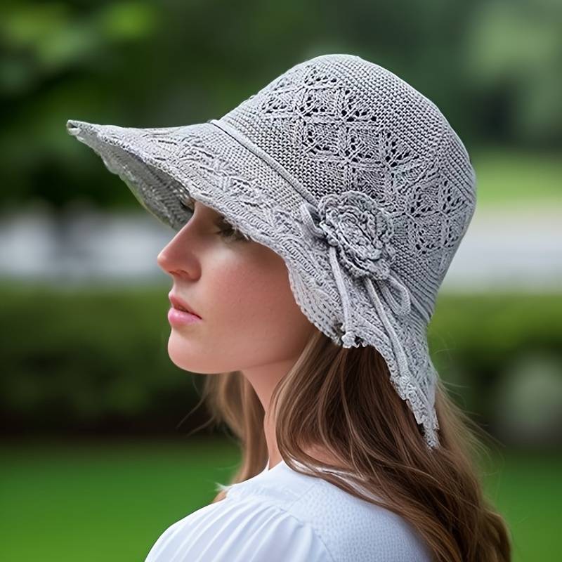 Rosana™ | Elegant Crocheted Wide-Brim Hat