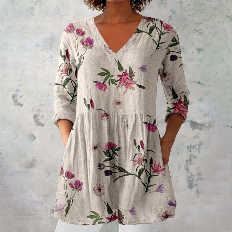 Dakota™ | Comfy Floral V-Neck Top