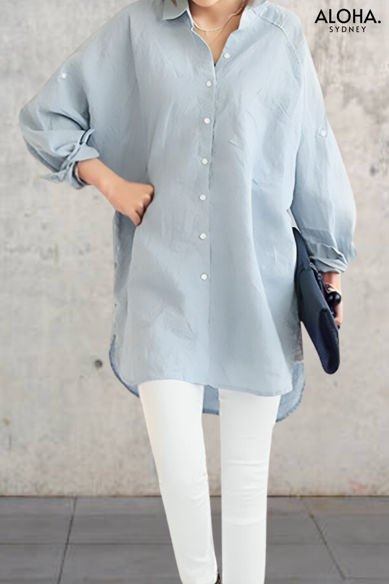 Sara™  | Oversized Linen Shirt