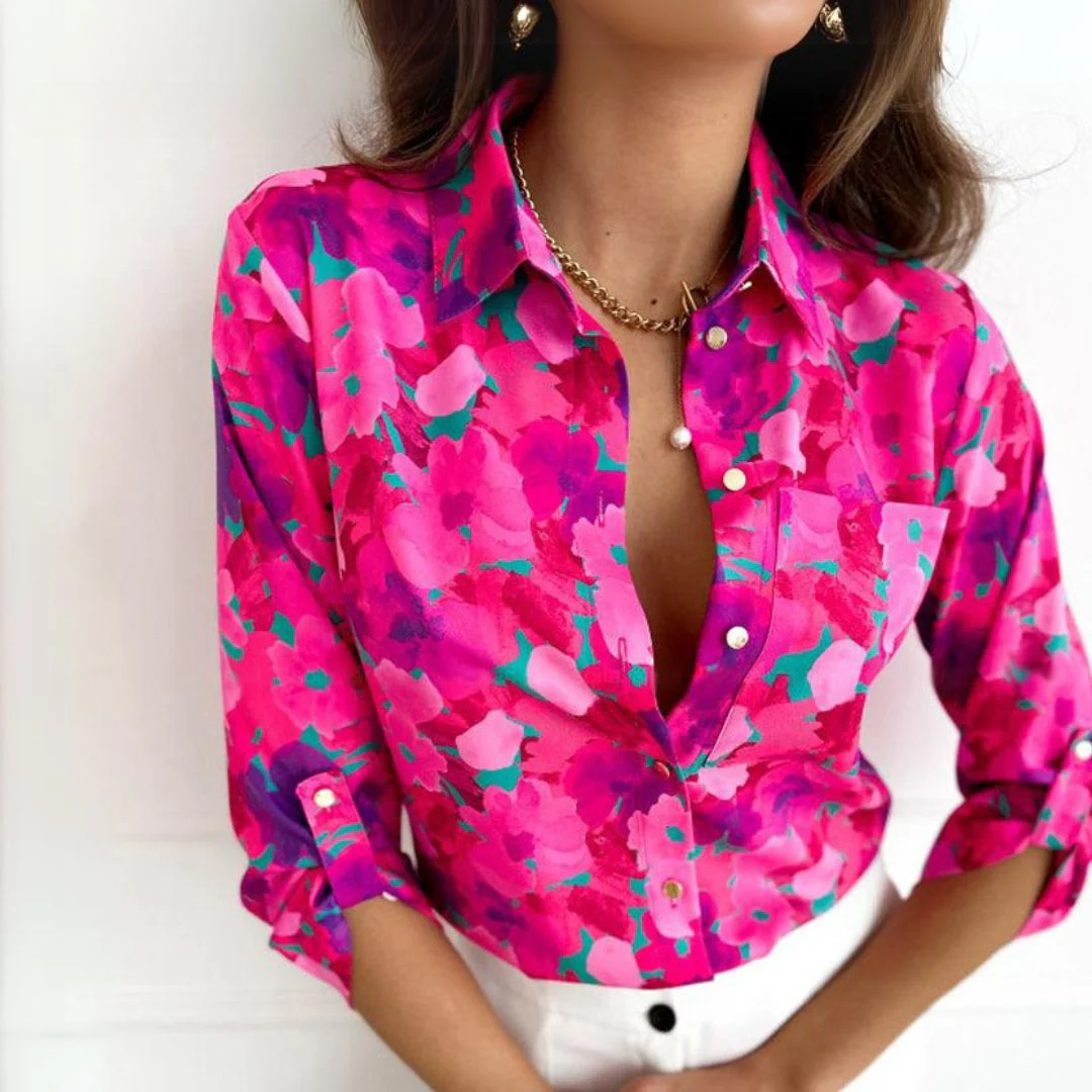 Patrice™ | Floral Button-Down Blouse