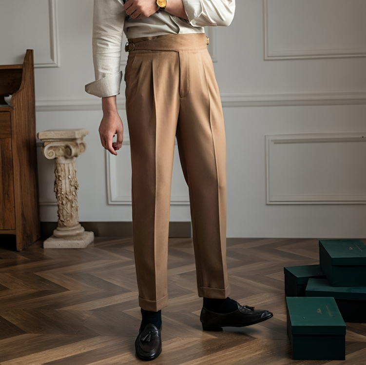 Daniel | Pleated Trousers for Men